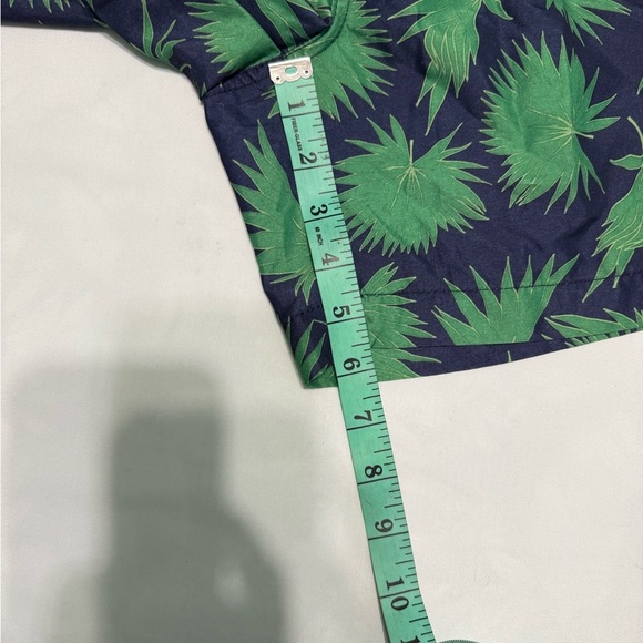 Trunks Surf & Swim Co. Blue Tropical Palm Leaves Lined Swim Shorts Men's Size M - Picture 5 of 8